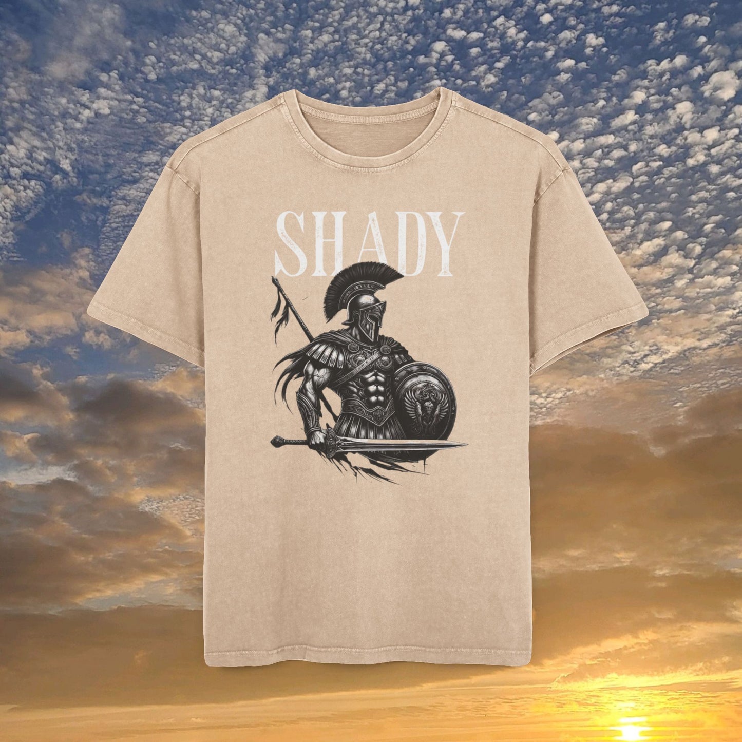 "Warrior of God" Acid Washed Oversized T-Shirt