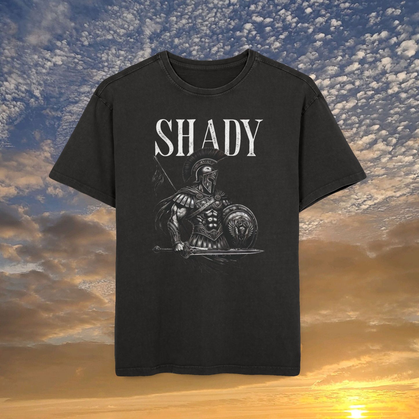"Warrior of God" Acid Washed Oversized T-Shirt