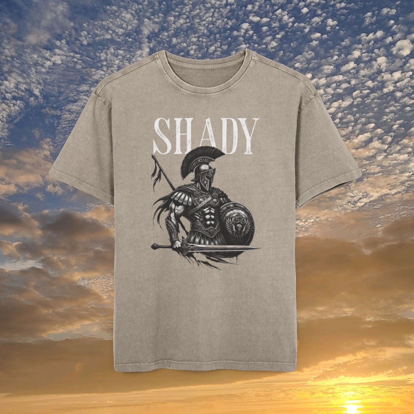 "Warrior of God" Acid Washed Oversized T-Shirt