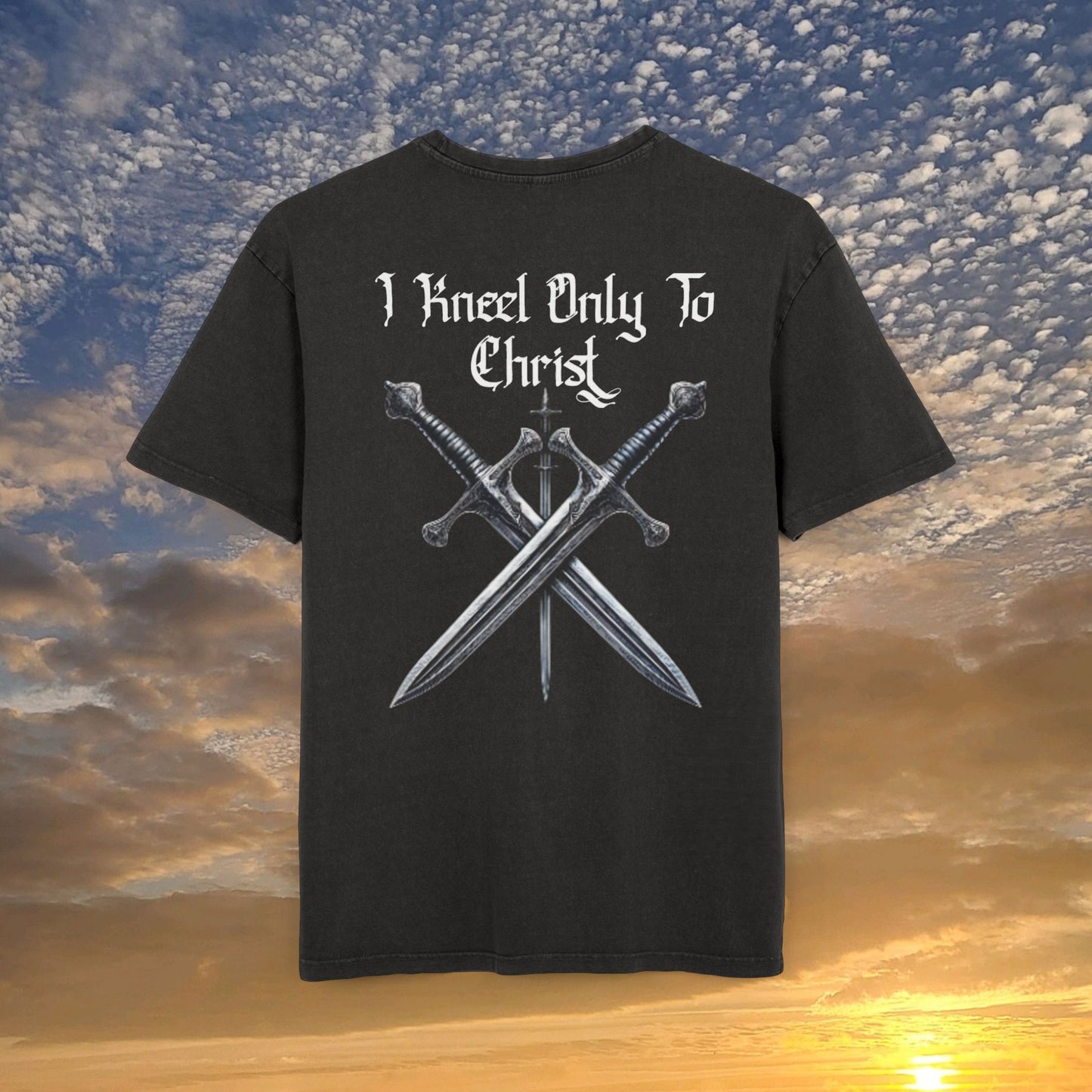 "Warrior of God" Acid Washed Oversized T-Shirt