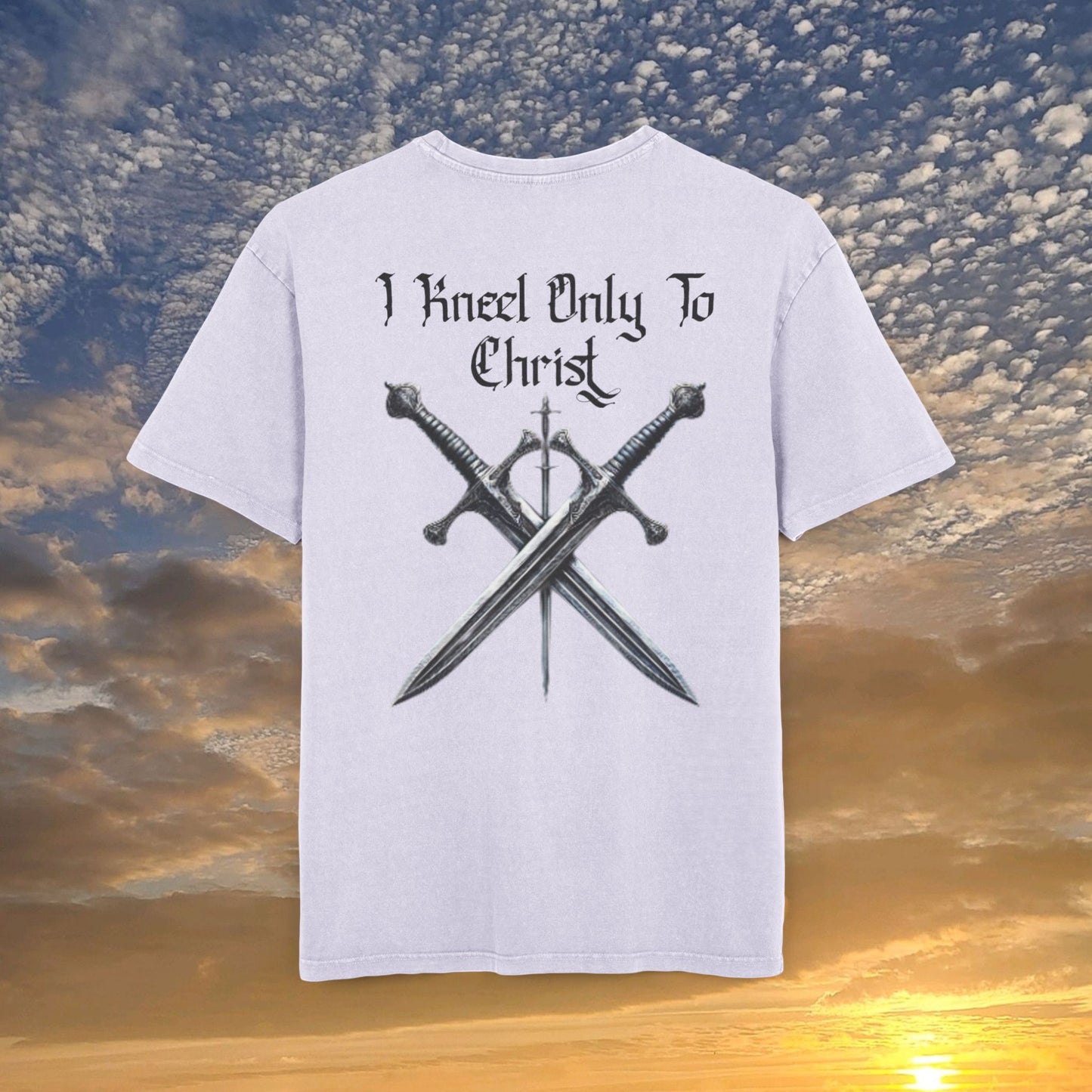 "Warrior of God" Acid Washed Oversized T-Shirt