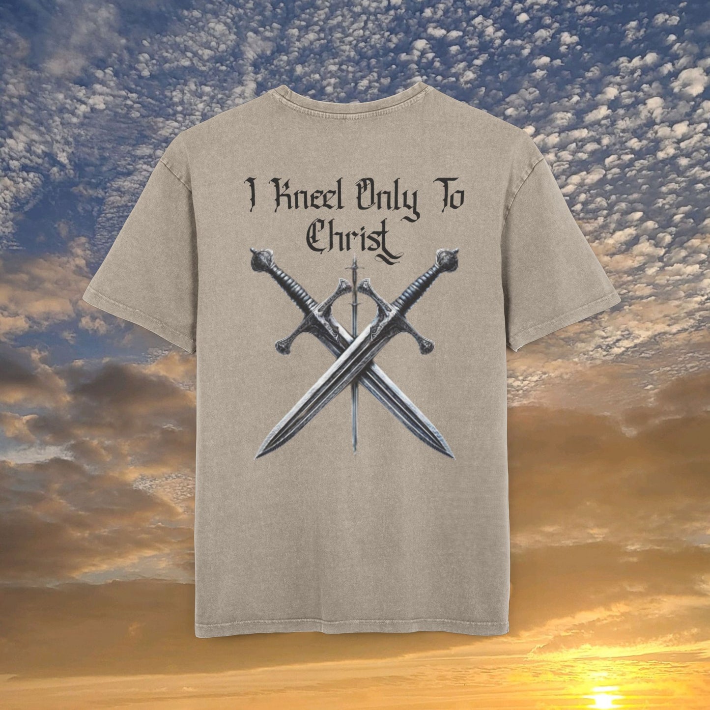 "Warrior of God" Acid Washed Oversized T-Shirt
