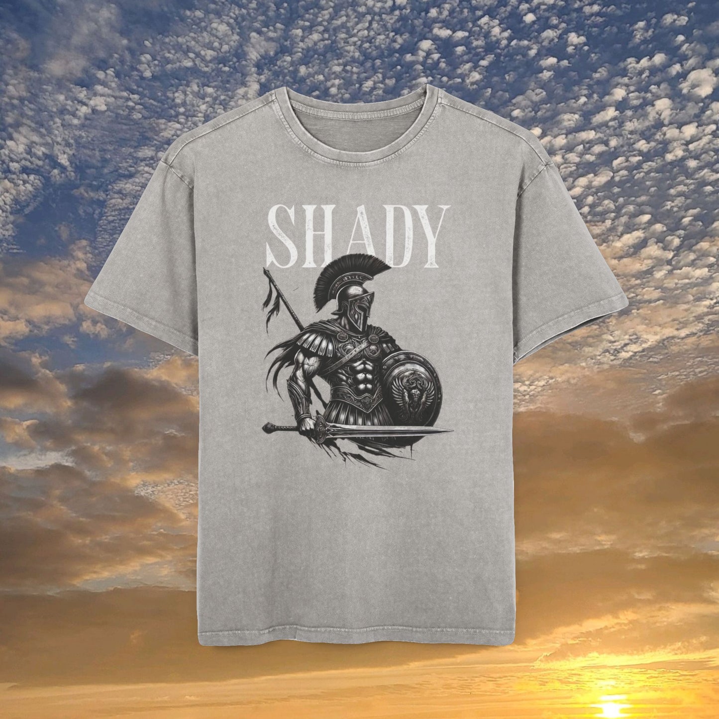 "Warrior of God" Acid Washed Oversized T-Shirt