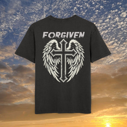 "FORGIVEN" Acid Washed Old School Oversized Tee