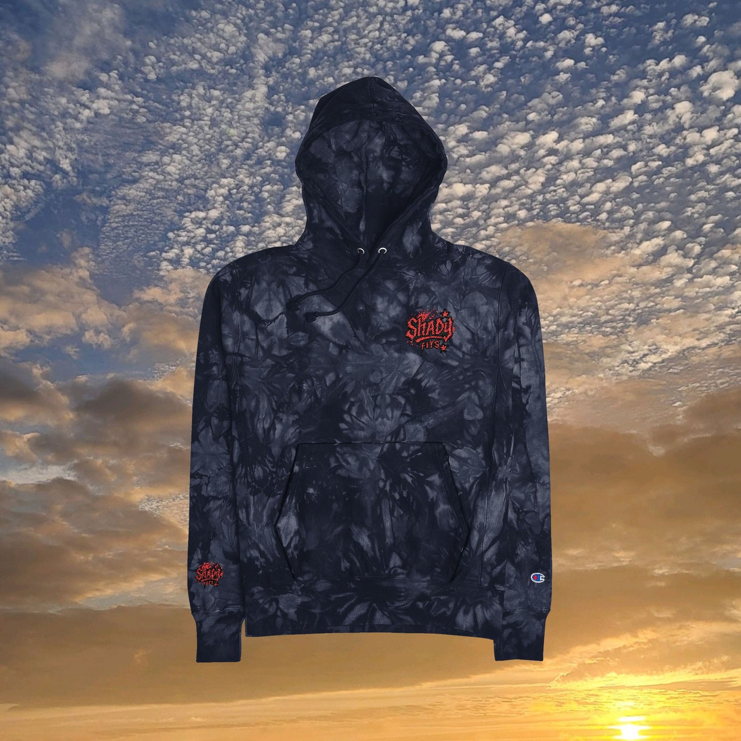 [LIMITED EDITION] Unisex Champion Shady Embroidered Smoked Hoodie