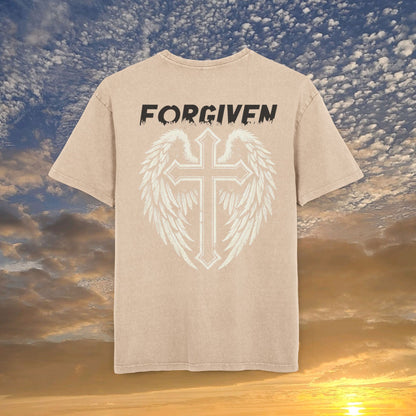 "FORGIVEN" Acid Washed Old School Oversized Tee