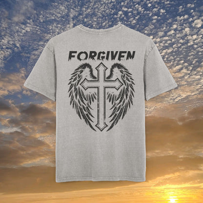 "FORGIVEN" Acid Washed Old School Oversized Tee