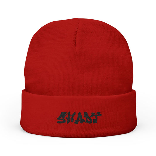 Shady Embroidered Knit Beanie