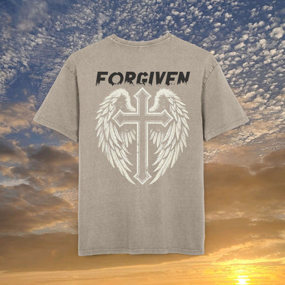 "FORGIVEN" Acid Washed Old School Oversized Tee