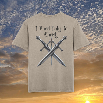 "Warrior of God" Acid Washed Oversized T-Shirt